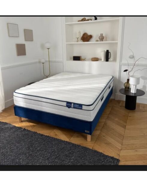 Lot de 2 Matelas Twins Bed Platinum connectables avec ressorts ensachés blancs - 100 x 200 cm