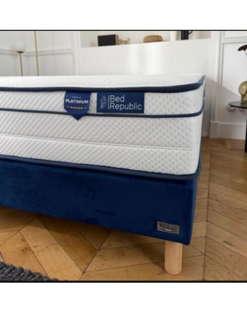 Lot de 2 Matelas Twins Bed Platinum connectables avec ressorts ensachés blancs - 100 x 200 cm