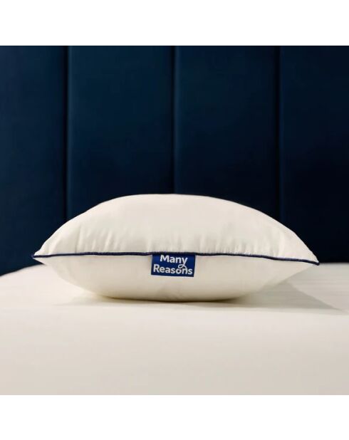 Oreiller en coton Flex ajustable en hauteur et dureté blanc