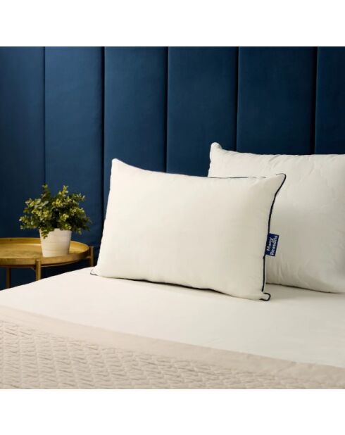 Oreiller en coton Flex ajustable en hauteur et dureté blanc