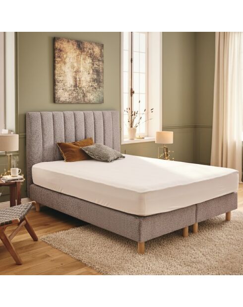 Protège-matelas imperméable et respirant Tencel blanc - 140 x 200 cm