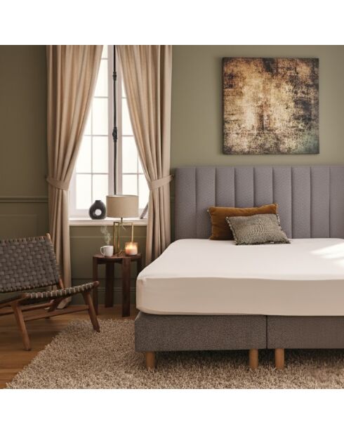 Protège-matelas imperméable et respirant Tencel blanc - 140 x 200 cm
