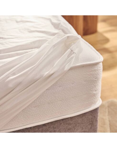 Protège-matelas imperméable et respirant Tencel blanc - 90 x 190 cm