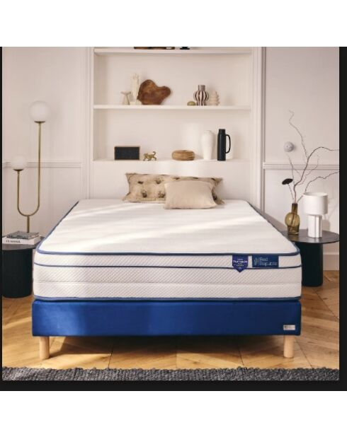 Lots de 2 matelas Twins Bed Platinum Fresh connectables avec ressorts ensachés blancs – 80 x 200 cm