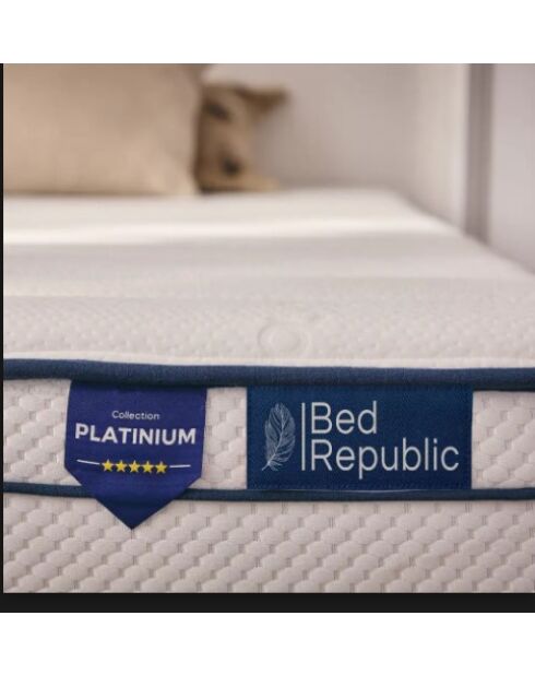 Matelas Bed Platinium en ressorts ensachés blanc - 90 x 200 cm