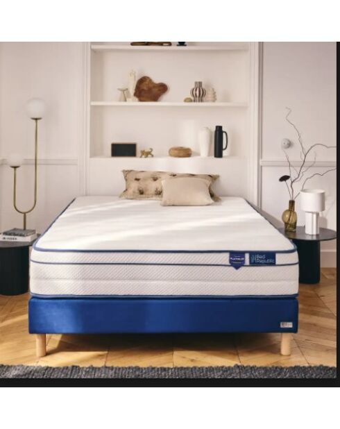 Lot de 2 Matelas Twins Bed Platinum connectables avec ressorts ensachés blancs – 80 x 200 cm
