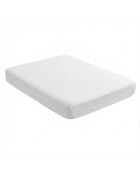 Protège-matelas imperméable et respirant Tencel blanc - 200 x 200 cm