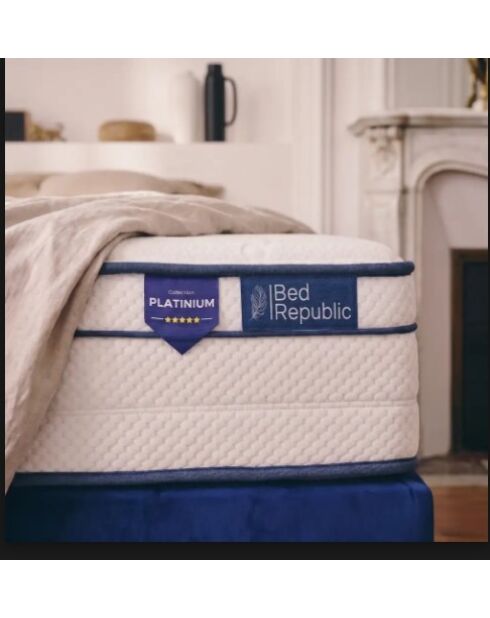 Matelas Bed Platinium en ressorts ensachés blanc - 80 x 200 cm