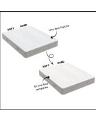 Matelas Reasons Bi&Fresh double sensation spécial couples blanc - 160 x 200 cm