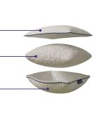 Set 2 Oreillers en coton Flex ajustable en hauteur et dureté blancs