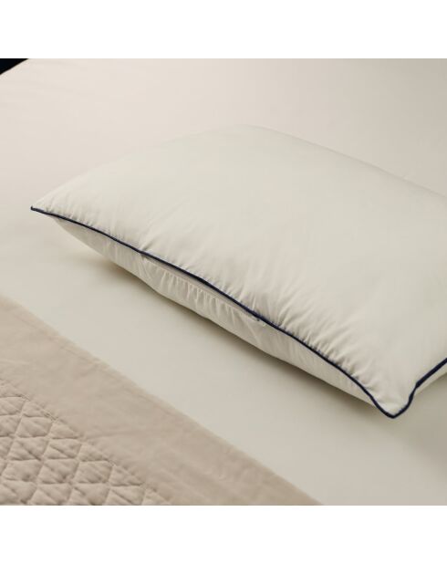 Set 2 Oreillers en coton Flex ajustable en hauteur et dureté blancs