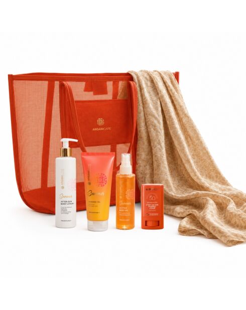 Kit de plage Summer Glow Corps & Solaire – Éclat, Protection & Hydratation - 6 pcs