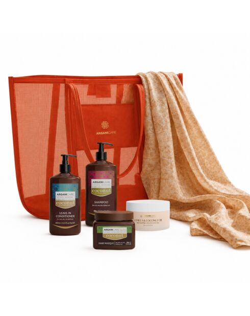 Coconut Summer Shine Strandtasche - Stumpfes, sehr trockenes und lockiges Haar - 6 Stück