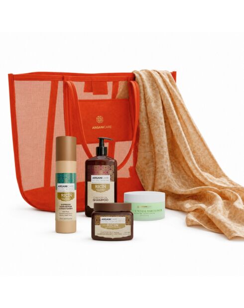 Summer Glow Strandset mit Rizinusöl — Haarwuchsstimulierende Behandlung — 6 Stück