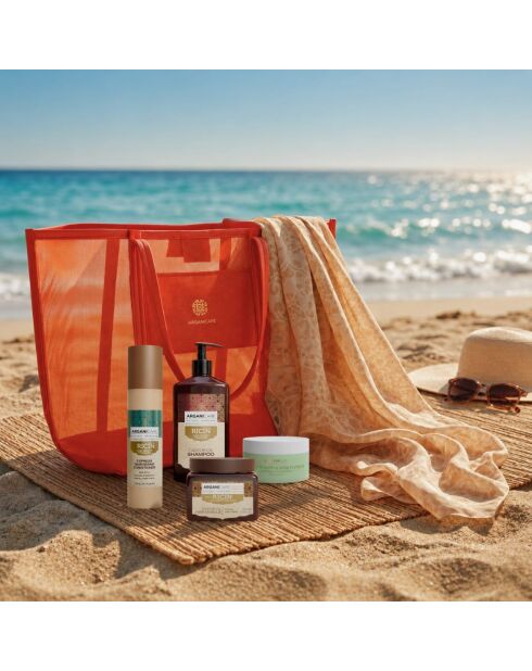 Summer Glow Strandset mit Rizinusöl — Haarwuchsstimulierende Behandlung — 6 Stück