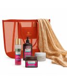 Kit de playa con queratina Summer Glow: cuidado y mantenimiento restauradores para cabello alisado, 6 unidades