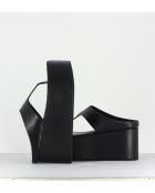 Tongs en cuir Coaster noirs