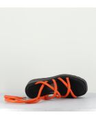 Sandales à talon en cuir Lobster orange - Talon 8 cm