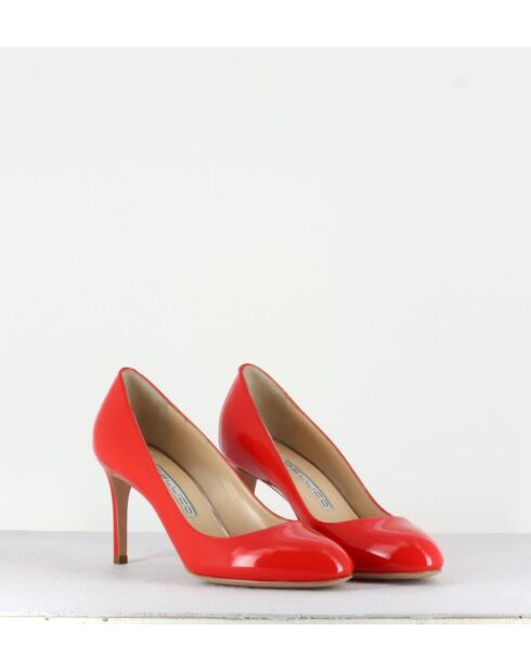 Escarpins en cuir 2592R rouges - Talon 7 cm