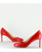 Escarpins en cuir 2592R rouges - Talon 7 cm
