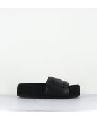 Mules en cuir noir 1E1804D noires