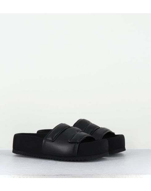 Mules en cuir noir 1E1804D noires