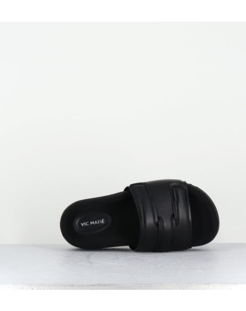 Mules en cuir noir 1E1804D noires