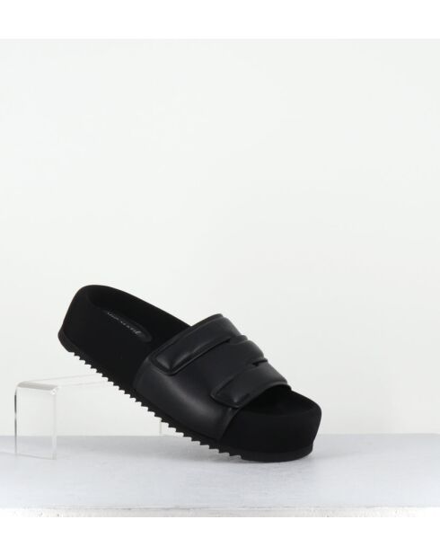 Mules en cuir noir 1E1804D noires
