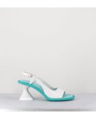 Sandales à talon Acqua blanches - Talon 7,5 cm