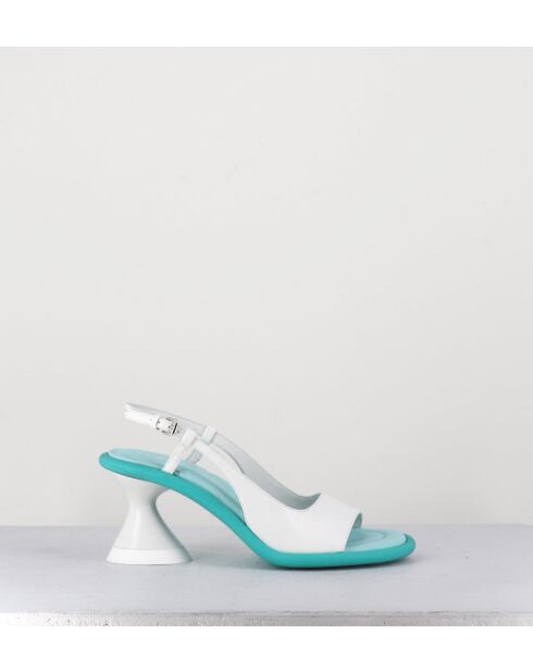 Sandales à talon Acqua blanches - Talon 7,5 cm