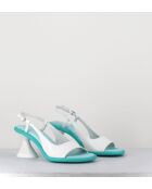 Sandales à talon Acqua blanches - Talon 7,5 cm