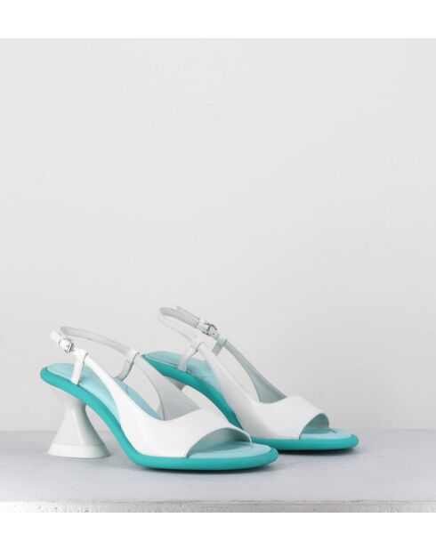 Sandales à talon Acqua blanches - Talon 7,5 cm