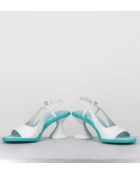 Sandales à talon Acqua blanches - Talon 7,5 cm