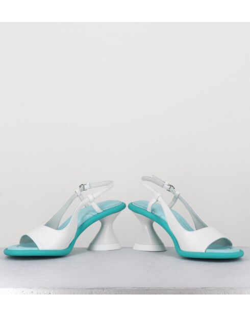 Sandales à talon Acqua blanches - Talon 7,5 cm