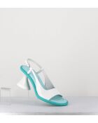 Sandales à talon Acqua blanches - Talon 7,5 cm