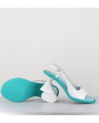 Sandales à talon Acqua blanches - Talon 7,5 cm