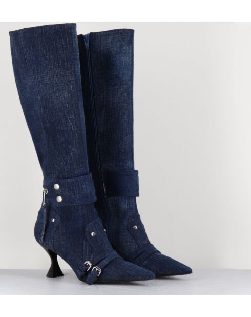 Bottes à bout pointu T Lovely Nik jeans - Talon 7,5 cm