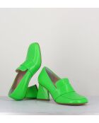 Mocassins en cuir Mela verts - Talon 8 cm