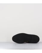 Chaussures creepers design méduse en cuir grainé beiges