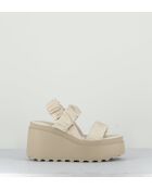 Sandales à talon en cuir Osso crème -  Talon 8 cm