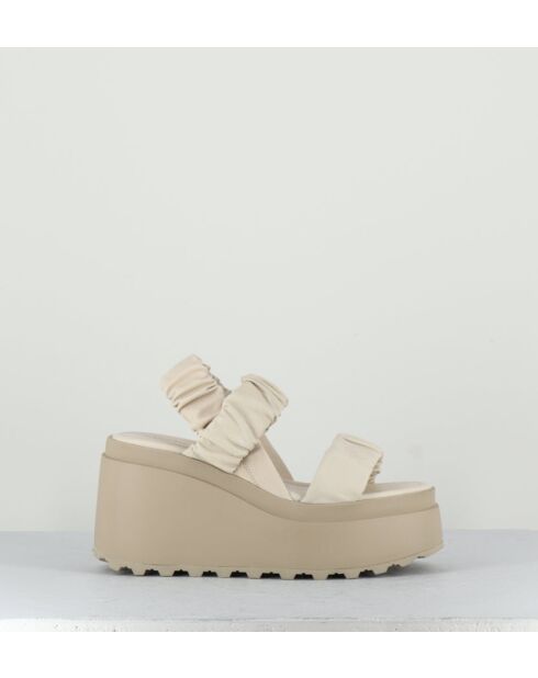 Sandales à talon en cuir Osso crème -  Talon 8 cm