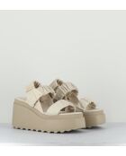 Sandales à talon en cuir Osso crème -  Talon 8 cm