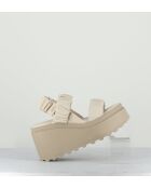 Sandales à talon en cuir Osso crème -  Talon 8 cm