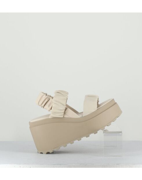 Sandales à talon en cuir Osso crème -  Talon 8 cm