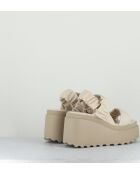 Sandales à talon en cuir Osso crème -  Talon 8 cm