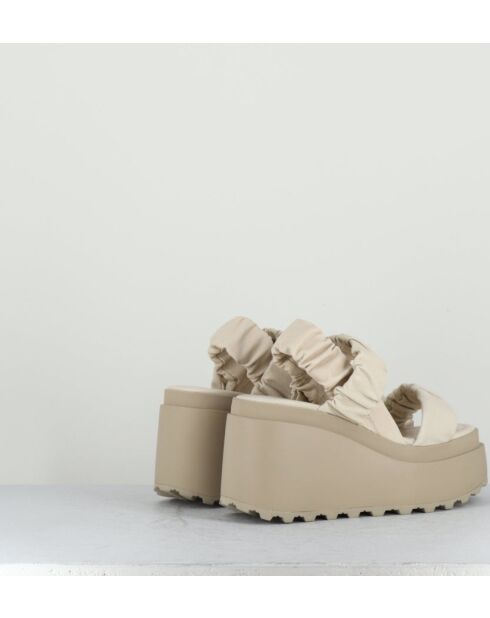Sandales à talon en cuir Osso crème -  Talon 8 cm
