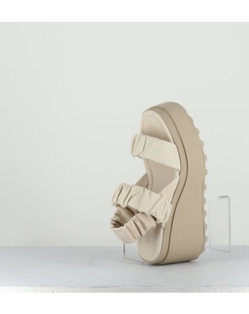 Sandales à talon en cuir Osso crème -  Talon 8 cm
