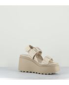 Sandales à talon en cuir Osso crème -  Talon 8 cm