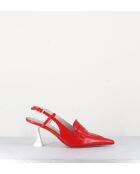 Escarpins à bout pointu en cuir Tiago Rosso rouges - Talon 7,5 cm