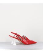 Escarpins à bout pointu en cuir Tiago Rosso rouges - Talon 7,5 cm